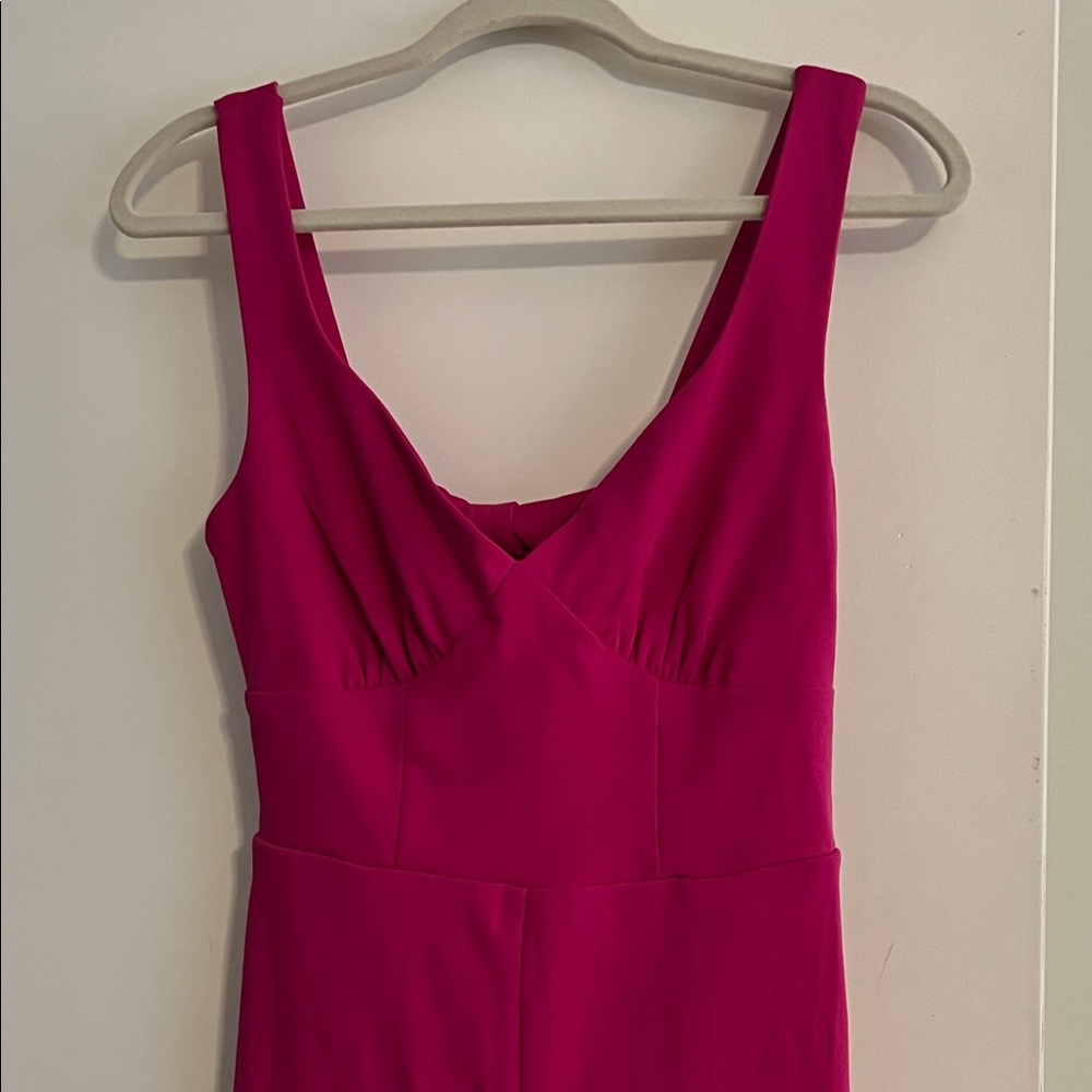 Francesca's Vibrant Hot Pink Sleeveless Jumpsuit